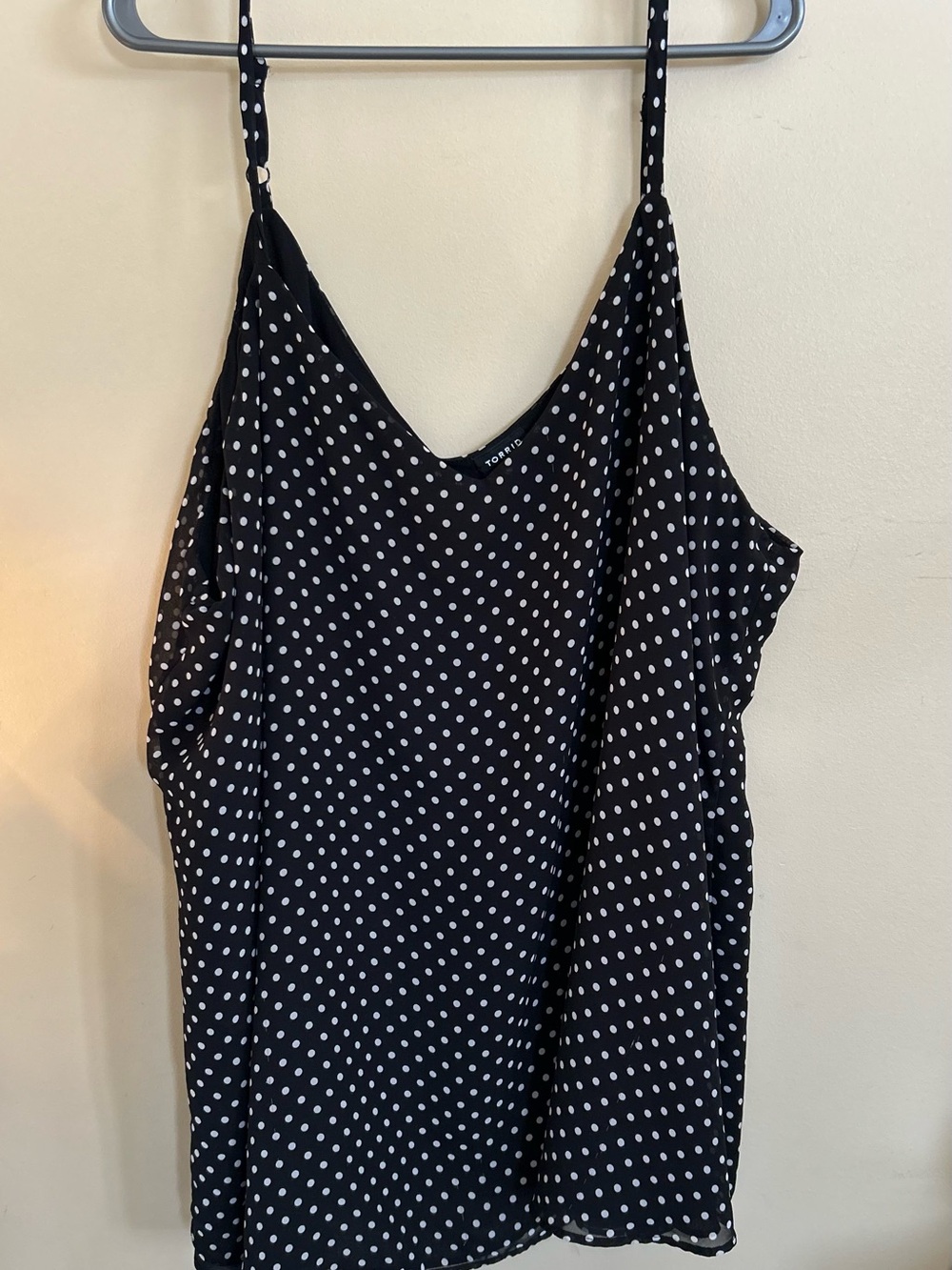 torrid Black and White Polka Dot Spaghetti Strap Camisole